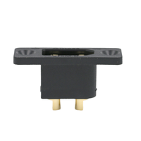 Connecteurs banane mâles plaqués or Amass XT90E-M à courant élevé, adaptateurs DC pour avions, avec trous de fixation, boîtier ABS, en cuivre, IP40