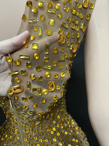 Vestido de Cumpleaños con Diamantes, Vestido de Noche de Lujo, Vestido de Malla para Niña, Ropa Formal para Mujer Juvenil - Product Image 6