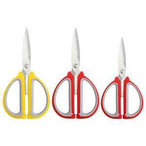 Multifunctional Household Stainless Steel Scissors With Double-Color Plastic Handle Powerful <b>Kitchen</b> Student Office Scissors - Product Image 1