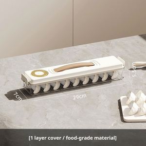 Moderna Caja para Guardar Dumplings con Tapa, Plástico PP de Grado Alimenticio, Transparente, para Congelador, Conservación de Alimentos, Caja de Almacenamiento para Refrigerador de 5 Capas - Product Image 6