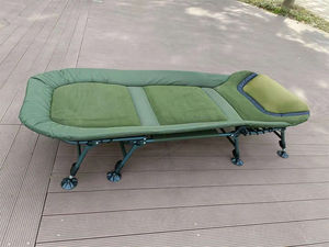 Equipo de <span class=keywords><strong>pesca</strong></span> de carpa Biwy para acampar al aire libre, cama táctica portátil de cama plana ancha de 6 piernas, silla de cama - Product Image 5