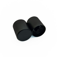 Bouton de commande d'encodeur à commutateur rotatif en aluminium noir mat, compatible avec les arbres en forme de D de 4,5x6 mm, taille 13 mm x 15 mm