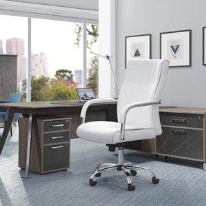 Chaise de bureau de haute qualité, chaise de direction en cuir PU, ergonomique, avec roulettes silencieuses - Product Image 4