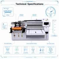 6070 UV Flatbed Yazıcı CMYK Beyaz Mürekkepli LED UV Kürleme Telefon Kılıfı Tablet Kılıfı Özel Logo Dijital Baskı Makinesi