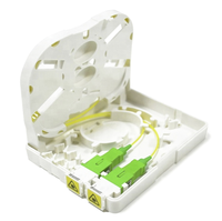 Boîtier de terminaison fibre optique FTTH 2 ports, prise murale, plaque frontale réseau intérieure avec adaptateur à obturateur SC/LC