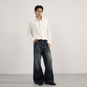 <span class=keywords><strong>Jeans</strong></span> Classici Blu Lavati alla Moda per <span class=keywords><strong>Uomo</strong></span>, <span class=keywords><strong>Jeans</strong></span> Dritti e Larghi, <span class=keywords><strong>Jeans</strong></span> a <span class=keywords><strong>Gamba</strong></span> <span class=keywords><strong>Larga</strong></span> per <span class=keywords><strong>Uomo</strong></span> - Product Image 4
