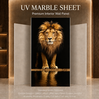 Panneau mural décoratif en PVC anti-UV MORLENX Lion Art, imperméable et facile à nettoyer, idéal pour les murs d'accentuation des halls d'hôtel