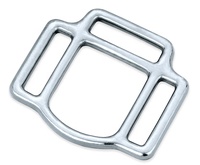 Boucle à trois glissières en laiton pour sangle métallique de 3/4" et 1", accessoires de sellerie pour équipement équestre et sangles de bagages