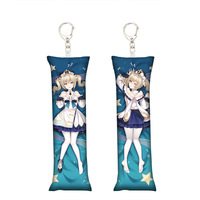 Peluche mignon Mini pendentif porte-clés Zhongli Thunderbolt général sac d'école pendentif petit doux Dakimakura porte-clés