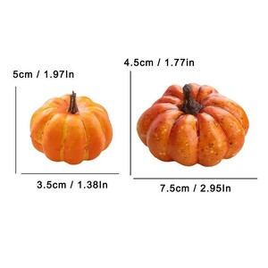 Calabazas Artificiales de Espuma, Pequeñas y Realistas, Mini Calabazas para Decoración de Otoño, Acción de Gracias, Halloween, Navidad, Graduación y Fiestas - Product Image 6