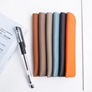 2022 nuovo arrivo portapenne in vera pelle portapenne in vera pelle di vacchetta astuccio per matite vendita calda sacchetti per penne di alta qualità