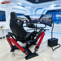 Simulateur de Conduite Réel VR 9D, Machine de Course à Six Axes et Trois Écrans, Jeu de Voiture de Course à Monnayeur