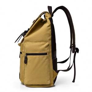 Sac à dos en toile de style rétro durable avec port USB et fonctions imperméables, sac de voyage décontracté pour les affaires, sac d'école pour les étudiants, hommes et femmes - Product Image 2
