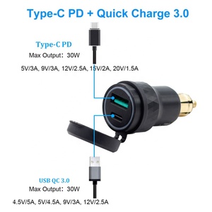 Prise étanche 12V/24V Din Hella pour charge rapide 3.0 <span class=keywords><strong>chargeur</strong></span> <span class=keywords><strong>USB</strong></span> et adaptateur d'alimentation de type C pour <span class=keywords><strong>moto</strong></span> <span class=keywords><strong>BMW</strong></span> - Product Image 3