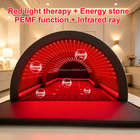 Fitkang 2026 Nouvelle Capsule de Sauna Infrarouge PEMF 5-en-1 Pliable, Lit de Thérapie par Lumière Rouge 660nm+850nm pour la Récupération Musculaire et le Biohacking