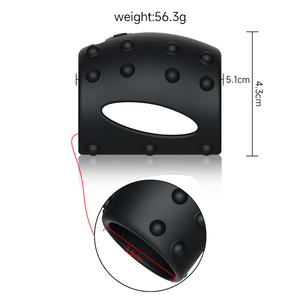 Black Silicone Vibrating Penis <b>Ring</b> for Male Sex Delay Time Enhancement - Product Image 1