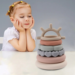 Giocattolo Impilabile in Silicone Personalizzabile per Natale Facile da Afferrare Forma di Sole Luna Nuvola Senza BPA Giocattolo Sensoriale per Neonati - Product Image 2