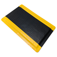 Tapis de sol antidérapant en PVC noir et jaune anti-fatigue Allesd pour atelier