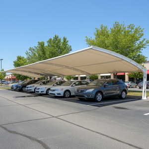 Cobertizo de Estacionamiento con Estructura de Membrana, Toldo Exterior Resistente al Viento, a la Lluvia y al Sol, con Gran Resistencia a la Compresión, de Acero para Estacionamiento de Automóviles - Product Image 2
