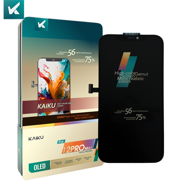 KAIKU Soft Oled Screen for iPhone 12 Pro Max Original Display Mobile Phone Screens for iPhone 12 Pro Max Screen Replacements
