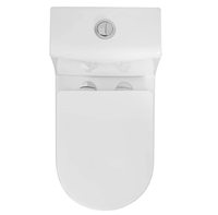 WC en céramique blanche à double chasse, allongé et confortable, avec siège à fermeture douce et siphon P/S intégré