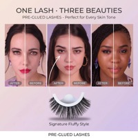 Faux cils autocollants réutilisables sans colle, cils naturels effilés, lot multiple pour le maquillage