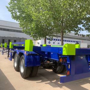 Semi-remorque squelette de <span class=keywords><strong>transport</strong></span> de conteneurs 2 essieux 40 pieds, haute qualité, <span class=keywords><strong>prix</strong></span> usine - Product Image 5