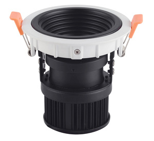 Plafonnier LED encastré commercial noir sans cadre, éclairage intérieur AC 220V 4100K blanc neutre IP20, garantie 3 ans - Product Image 1
