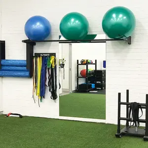 Jh-mech-soporte de equipo de gimnasio, Bola de gimnasio y Yoga, estante de Metal montado en la pared