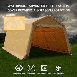13x20ft Peak Style Toit Polyéthylène bache <span class=keywords><strong>abri</strong></span> voiture exterieur Pour Véhicules Stockage Événements - Product Image 5