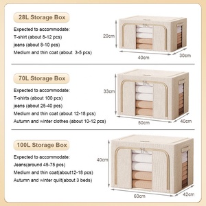 Große Aufbewahrungstasche für Bettdecken und Leinen mit Klarsichtfenster, faltbarer Organizer für Garage, Bettwäsche, Decken und Kleidung - Product Image 6
