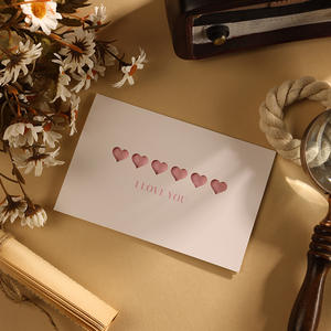 Tarjeta de Felicitación de Agradecimiento para el Día de San Valentín de una Floristería Simple, Estilo Europeo, Servicio Creativo, Tarjeta de Reseña Positiva, Tarjeta de Cumpleaños - Product Image 1