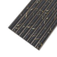 Grille de luxe personnalisée PS panneau mural pour appartement bureau décoration intérieure écologique en plastique bois persienne style