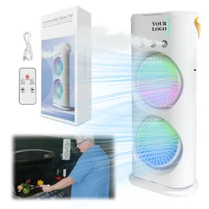 Evaporative Air Tower Cooling Fan Portable Air Conditioner Ac Units with Three Mist Nozzles, RGB Lights, and Convenient Remote