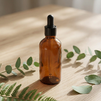 Flacon compte-gouttes en verre sodocalcique brun 30 ml pour huiles essentielles – Échantillon cosmétique en gros