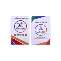 Carte NFC programmable CR80 avec code QR personnalisé pour les avis Google, carte de visite numérique pour Instagram, Facebook, WhatsApp, Tripadvisor, TikTok