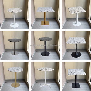 Juego de Mesa y Sillas de Mármol con Diseño Moderno para Comedor, Cafetería, Pastelería, Tienda de Té con Leche, Conjuntos de Restaurante - Product Image 4