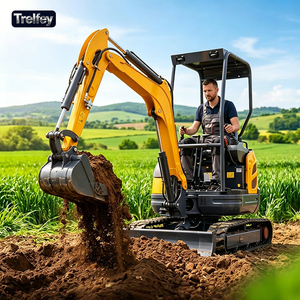 Miniexcavadora <span class=keywords><strong>de</strong></span> 1 y 2 Toneladas, Miniexcavadora <span class=keywords><strong>de</strong></span> Orugas, Doble Velocidad <span class=keywords><strong>de</strong></span> Desplazamiento, Capacidad <span class=keywords><strong>de</strong></span> Subida del 58%, Motor Diésel con Certificación CE y EPA para Jardinería - Product Image 4