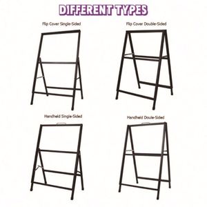 Aluminum Alloy A-Frame Outdoor Windproof Poster Stand 60x90cm Foldable Portable Black Modern Picture/Poster Frame - Product Image 2