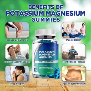 Wholesale OEM Vegan Potassium Citrate Magnesium Gummies Supports Immune Health With COQ 10