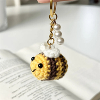 Porte-clés en crochet fait main DIY, mini pendentifs, breloques pour sacs à main, cadeaux, vente en gros, succès commercial