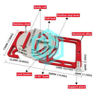 Abrazadera de riel de guía de ángulo ajustable <span class=keywords><strong>para</strong></span> carpintería <span class=keywords><strong>para</strong></span> <span class=keywords><strong>Sierra</strong></span> <span class=keywords><strong>Circular</strong></span> eléctrica, máquina de grabado, tabla de corte de ángulo, herramienta auxiliar - Product Image 2