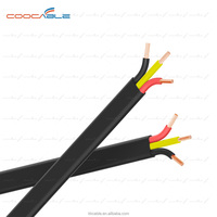 Cable de bomba sumergible eléctrica, redondo, plano, 2.5MM2
