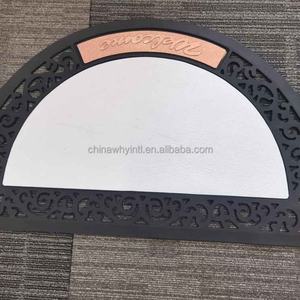 Semi Circle Half Round Moon Interchangeable Dye Sublimation Blank Welcome Door <b>Mats</b> - Product Image 5