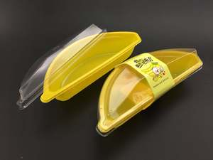 Blister de plástico desechable personalizado para llevar, contenedor de comida, panadería, postre, forma de plátano, contenedor de paquete para panadería - Product Image 3