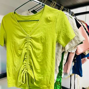 <span class=keywords><strong>เสื้อ</strong></span><span class=keywords><strong>ยืด</strong></span>เอวลอยสำหรับเด็กผู้หญิงผ้าคอตตอนแบบยืดได้ผ้าซี่โครงไร้รอยต่อสไตล์สปอร์ตสำหรับเด็กผู้หญิงเสื้อผ้าแนววินเทจมีรอยยับ - Product Image 3