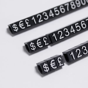 Venta al por mayor de plástico negro US dólar libra <span class=keywords><strong>Euro</strong></span> <span class=keywords><strong>precio</strong></span> signo etiqueta cubo para joyería reloj gafas de sol tienda de cosméticos - Product Image 4