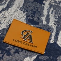 Patchs brodés 3D faits main de haute qualité avec logo personnalisé, en métal électroplaqué écologique, en cuir de vachette, pour vêtements haut de gamme, motif floral