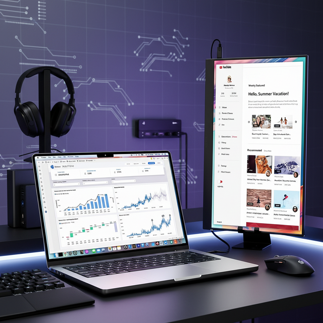 Portable Triple Screen Extender Monitor 1080P FHD IPS 144Hz USB-C with Stand & Cover Custom Logo Bulk Order for Business