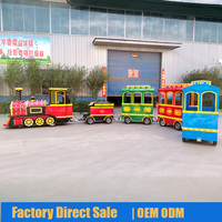 Train touristique sans rails QiangLi pour enfants, train électrique de parc d'attractions, centre commercial, couleur/taille personnalisée, 27/40 places, garantie 12 mois